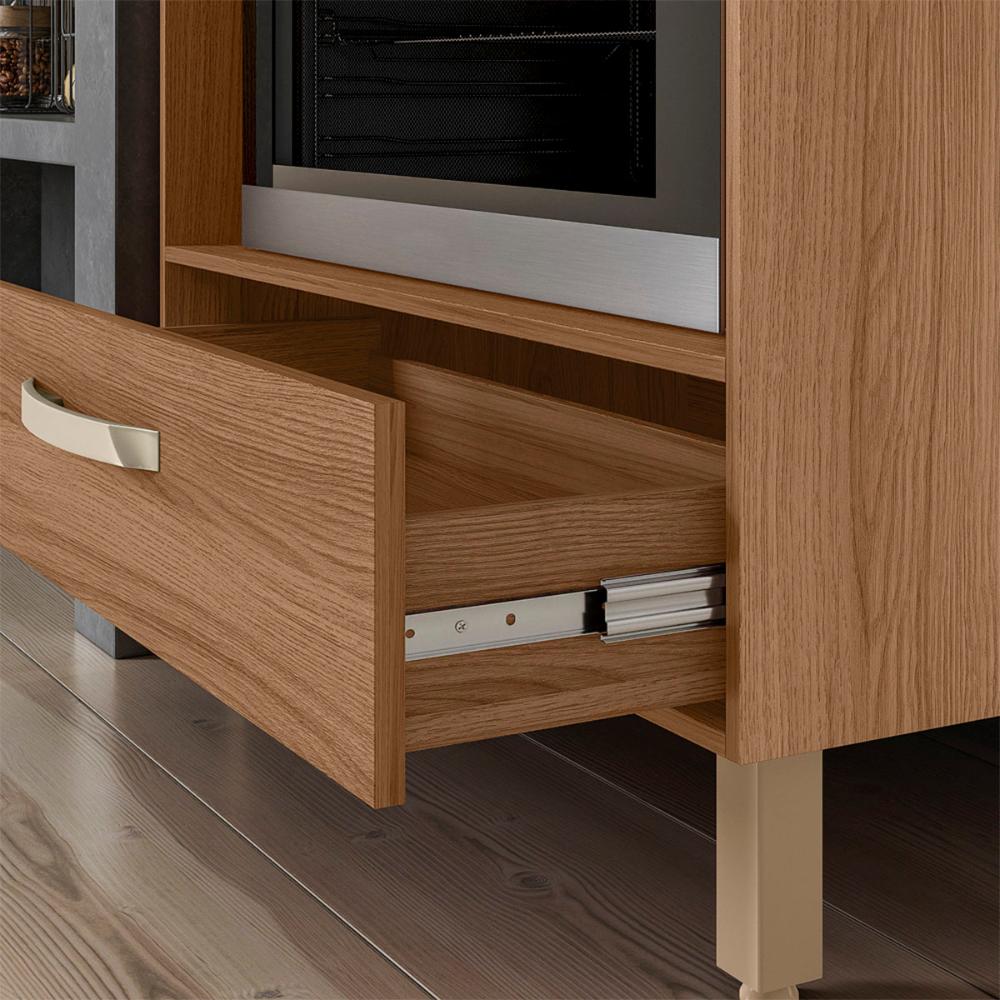 Balcão Cozinha para Cooktop 80cm com 1 Gaveta Ipe