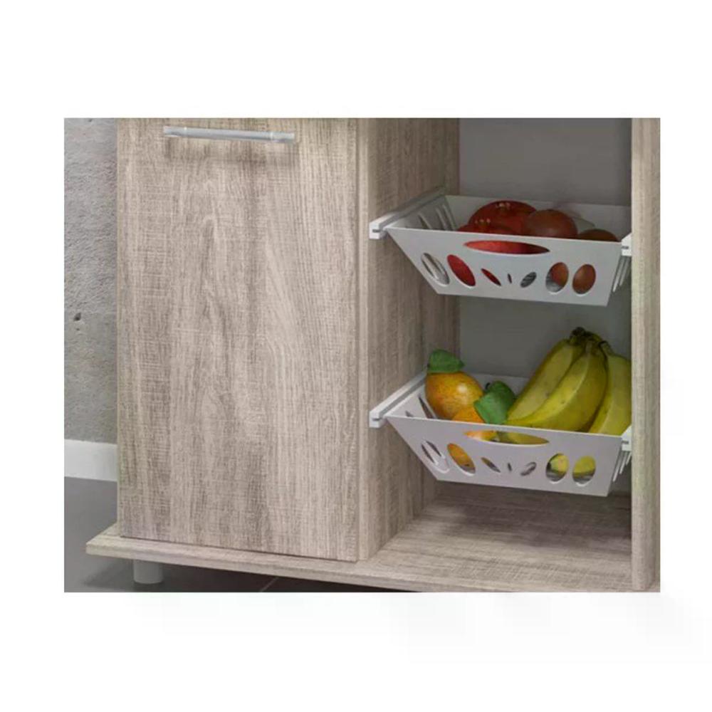 Balcão Fruteira para Forno 1 porta 2 cestos Malu - Arezzo Rústico