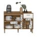 Balcão para Cozinha Paolla com Tampo 3 portas e 1 Gaveta Ipe/Off White