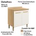 Balcao 02 Portas 80cm Com Tampo 16986 Freijo Off White Cristal Nicioli