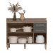 Balcao 03 PT 120cm Com Tampo 16988 Carvalho Nature Chumbo Nicioli