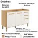 Balcao 03 Portas 120cm Sem Tampo 16988 Freijo Off White Cristal Nicioli
