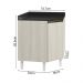 Balcao Canto Obliquo Tampo MDF Kali 12222 Bianco Toq Bianco Toq Nicioli