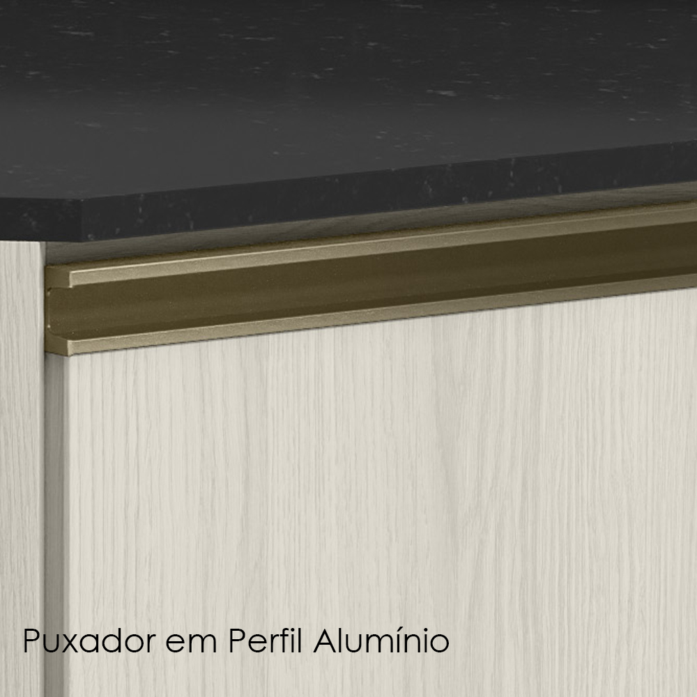 Balcao Canto Obliquo Tampo MDF Kali 12222 Bianco Toq Bianco Toq Nicioli