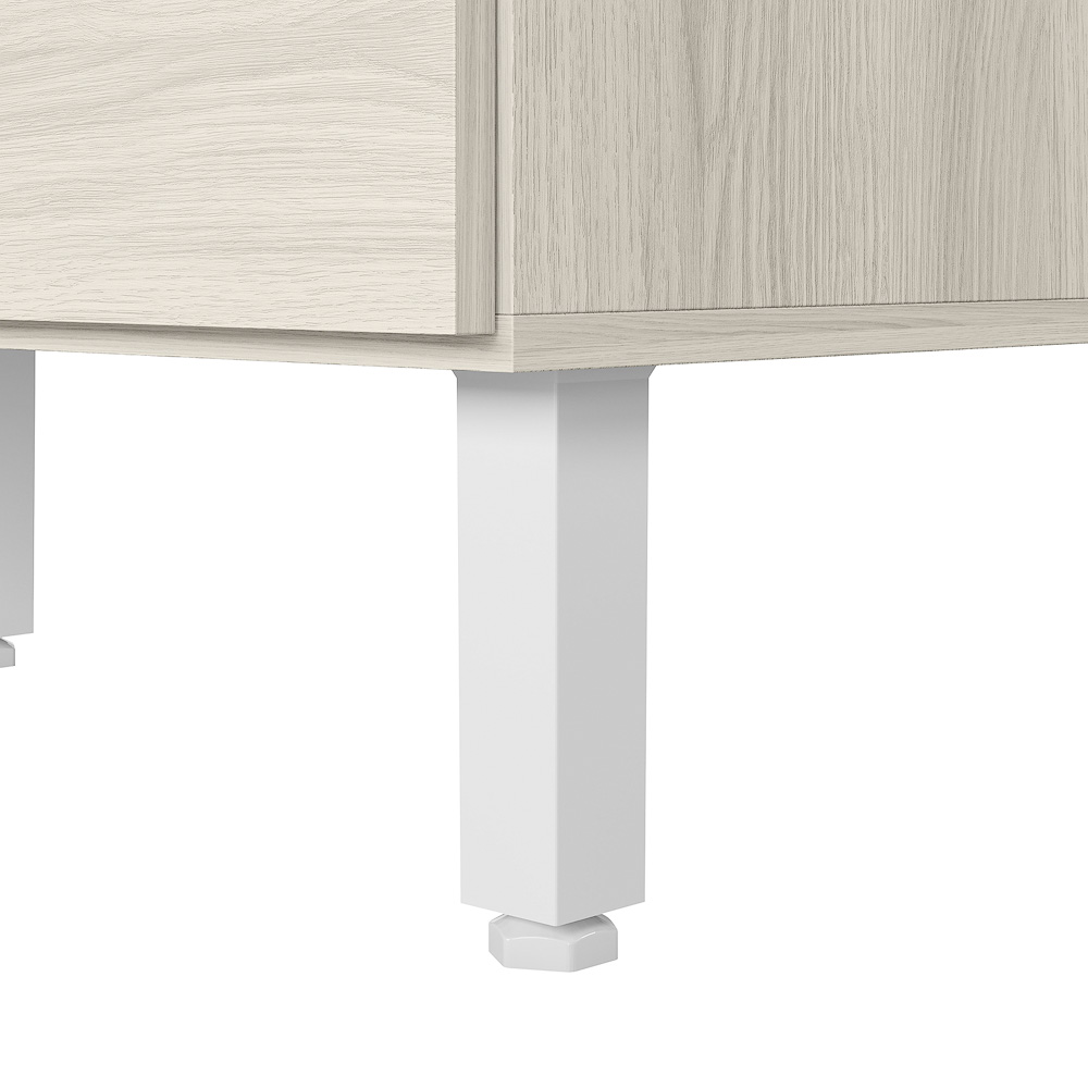 Balcao Canto Obliquo Tampo MDF Kali 12222 Bianco Toq Bianco Toq Nicioli