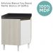 Balcao Canto Obliquo Tampo MDF Kali 12222 Bianco Toq Branco Uv Nicioli