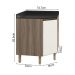 Balcao Canto Obliquo Tampo MDF Kali 12222 Carvalho Toq Off White Cetim Nicioli