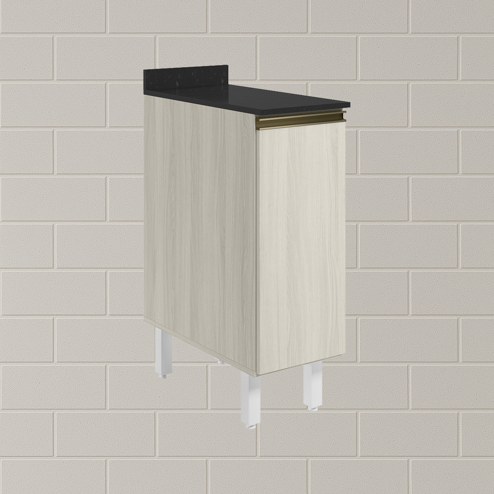 Balcao Com Tampo 1P 30 cm MDF Kali 12217 Bianco Toq Bianco Toq Nicioli