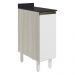 Balcao Com Tampo 1P 30 cm MDF Kali 12217 Bianco Toq Branco Uv Nicioli