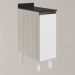 Balcao Com Tampo 1P 30 cm MDF Kali 12217 Bianco Toq Branco Uv Nicioli