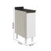 Balcao Com Tampo 1P 30 cm MDF Kali 12217 Bianco Toq Branco Uv Nicioli