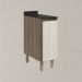 Balcao Com Tampo 1P 30 cm MDF Kali 12217 Carvalho Toq Bianco Toq Nicioli