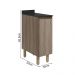Balcao Com Tampo 1P 30 cm MDF Kali 12217 Carvalho Toq Carvalho Toq Nicioli