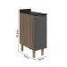 Balcao Com Tampo 1P 30 cm MDF Kali 12217 Carvalho Toq Chumbo Nicioli