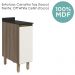 Balcao Com Tampo 1P 30 cm MDF Kali 12217 Carvalho Toq Off White Cetim Nicioli