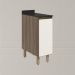 Balcao Com Tampo 1P 30 cm MDF Kali 12217 Carvalho Toq Off White Cetim Nicioli