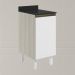 Balcao Com Tampo 1P 40 cm MDF Kali 12218 Bianco Toq Branco Uv Nicioli