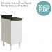 Balcao Com Tampo 1P 40 cm MDF Kali 12218 Bianco Toq Branco Uv Nicioli