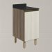 Balcao Com Tampo 1P 40 cm MDF Kali 12218 Carvalho Toq Bianco Toq Nicioli