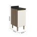 Balcao Com Tampo 1P 40 cm MDF Kali 12218 Carvalho Toq Off White Cetim Nicioli