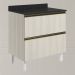 Balcao Com Tampo 2G 80cm MDF Kali 16412 Bianco Toq Bianco Toq Nicioli
