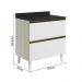 Balcao Com Tampo 2G 80cm MDF Kali 16412 Bianco Toq Branco Uv Nicioli