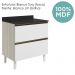 Balcao Com Tampo 2G 80cm MDF Kali 16412 Bianco Toq Branco Uv Nicioli