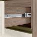 Balcao Com Tampo 2G 80cm MDF Kali 16412 Carvalho Toq Bianco Toq Nicioli