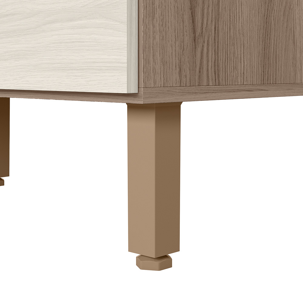 Balcao Com Tampo 2G 80cm MDF Kali 16412 Carvalho Toq Bianco Toq Nicioli