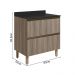 Balcao Com Tampo 2G 80cm MDF Kali 16412 Carvalho Toq Carvalho Toq Nicioli