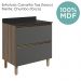 Balcao Com Tampo 2G 80cm MDF Kali 16412 Carvalho Toq Chumbo Nicioli