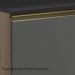 Balcao Com Tampo 2G 80cm MDF Kali 16412 Carvalho Toq Chumbo Nicioli