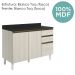 Balcao Com Tampo 2P 3G 120cm MDF Kali 16417 Bianco Toq Bianco Toq Nicioli