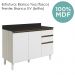 Balcao Com Tampo 2P 3G 120cm MDF Kali 16417 Bianco Toq Branco Uv Nicioli