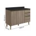 Balcao Com Tampo 2P 3G 120cm MDF Kali 16417 Carvalho Toq Carvalho Toq Nicioli