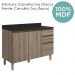 Balcao Com Tampo 2P 3G 120cm MDF Kali 16417 Carvalho Toq Carvalho Toq Nicioli