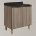 Balcao Com Tampo 2P 60 cm MDF Kali 12220 Carvalho Toq Carvalho Toq Nicioli