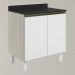 Balcao Com Tampo 2P 70 cm MDF Kali 12221 Bianco Toq Branco Uv Nicioli