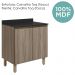 Balcao Com Tampo 2P 70 cm MDF Kali 12221 Carvalho Toq Carvalho Toq Nicioli