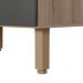 Balcao Com Tampo 2P 70 cm MDF Kali 12221 Carvalho Toq Chumbo Nicioli