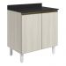Balcao Com Tampo 2P 80 cm MDF Kali 12223 Bianco Toq Bianco Toq Nicioli