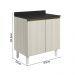 Balcao Com Tampo 2P 80 cm MDF Kali 12223 Bianco Toq Bianco Toq Nicioli