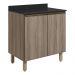 Balcao Com Tampo 2P 80 cm MDF Kali 12223 Carvalho Toq Carvalho Toq Nicioli