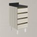 Balcao Com Tampo 4G 40 cm MDF Kali 16410 Bianco Toq Bianco Toq Nicioli