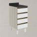 Balcao Com Tampo 4G 40 cm MDF Kali 16410 Bianco Toq Branco Uv Nicioli