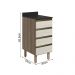 Balcao Com Tampo 4G 40 cm MDF Kali 16410 Carvalho Toq Bianco Toq Nicioli