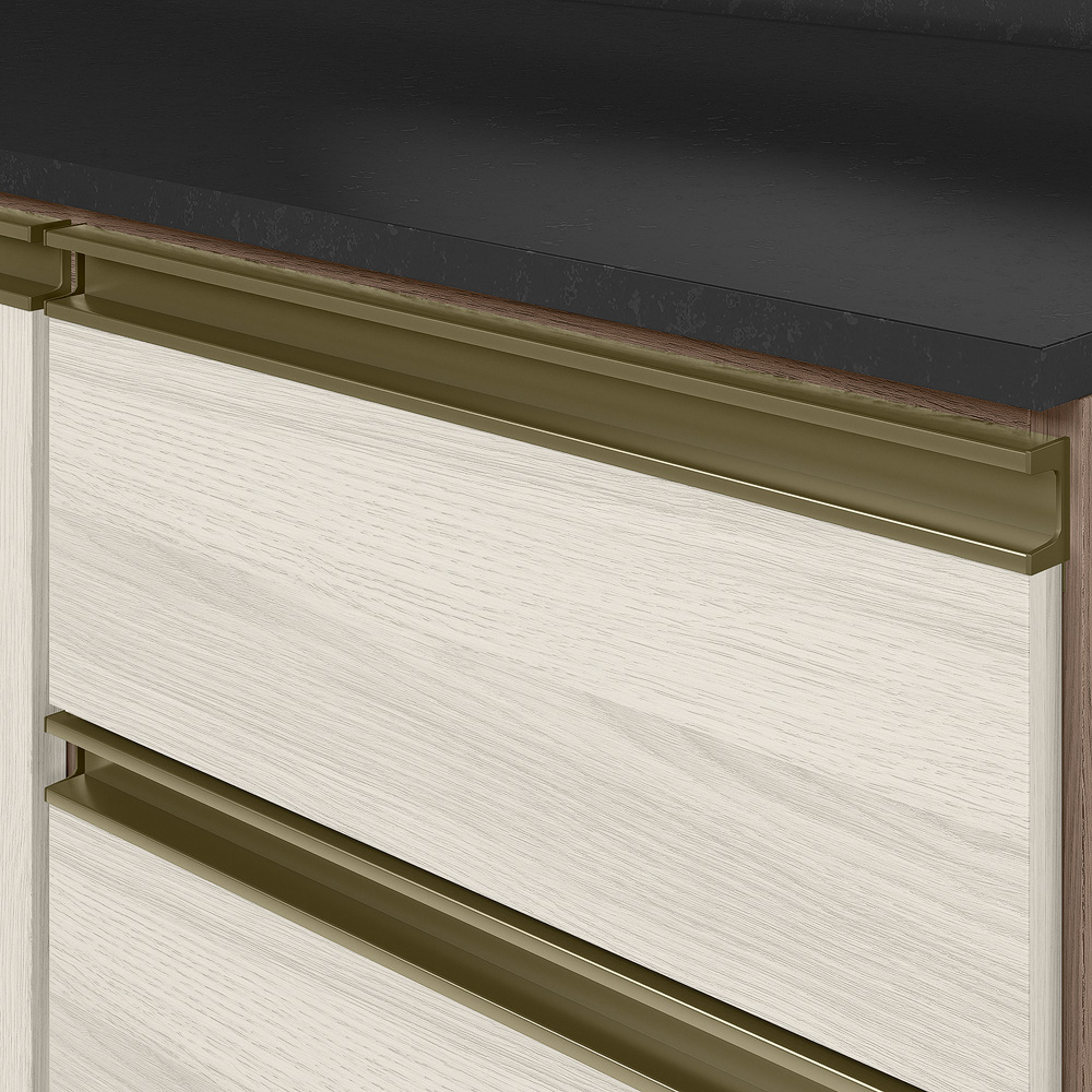 Balcao Com Tampo 4G 40 cm MDF Kali 16410 Carvalho Toq Bianco Toq Nicioli