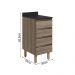 Balcao Com Tampo 4G 40 cm MDF Kali 16410 Carvalho Toq Carvalho Toq Nicioli