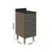 Balcao Com Tampo 4G 40 cm MDF Kali 16410 Carvalho Toq Chumbo Nicioli