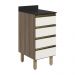 Balcao Com Tampo 4G 40 cm MDF Kali 16410 Carvalho Toq Off White Cetim Nicioli